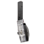 CARREGADOR 50 TIROS, DRUM, CALIBRE .40 S&W, GLOCK, G22/35, POLIMERO, TRANSPARENTE, KCI, KCI-MZ028, KOREA - Imagem 4