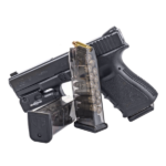 CARREGADOR 15 TIROS, CALIBRE 9mm, GLOCK, G19/26 e 49, POLIMERO, TRANSPARENTE, ETS, GLK-19, USA - Imagem 3