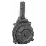 CARREGADOR 50 TIROS, DRUM, CALIBRE 9mm, GLOCK, G43, POLIMERO, PRETO, PROMAG, DRM-A14, USA - Imagem 2