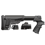 CORONHA TÁTICA TELESCÓPICA REBATÍVEL, MOSSBERG 500/590, POLIMERO, PRETO, LADO DIREITO, DLG, DLG-118R, TURQUIA