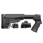 CORONHA TÁTICA TELESCÓPICA REBATÍVEL, ESPINGARDAS TURCAS, POLIMERO, PRETO, LADO DIREITO, DLG, DLG-132R, TURQUIA