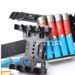 PORTA CARTUCHOS PARA ESPINGARDA, CALIBRE 12, 8 CARTUCHOS, POLIMERO/ALUMINIO, PRETO, FMA, TB1070-BK, CHINA - Imagem 3