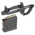 FIXADOR DE CARREGADOR, MAGPUL BOLT-ACTION HUNTER 700 MAGAZINE WELL COM CARREGADOR AICS 5 TIROS PARA CORONHAS REMINGTON SA HUNTER 700, POLIMERO, PRETO, MAGPUL, MAG497-BLK, USA