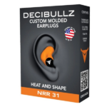 TAMPÃO AURICULAR MOLDÁVEL SOB MEDIDA, NRR 31, LARANJA, DECIBULLZ, PLG1-ORG, USA