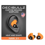 TAMPÃO AURICULAR MOLDÁVEL SOB MEDIDA, NRR 31, LARANJA, DECIBULLZ, PLG1-ORG, USA - Imagem 3