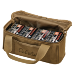 BOLSA PORTA CARTUCHOS PARA 4 CAIXAS CABELA'S, COYOTE BROWN, CAB-4BSC, USA - Imagem 2