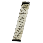 CARREGADOR 24 TIROS, CALIBRE .40 S&W, GLOCK, G22/35, POLIMERO, TRANSPARENTE, ETS, GLK-22-170, USA