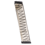 CARREGADOR 24 TIROS, CALIBRE .40 S&W, GLOCK, G22/35, POLIMERO, TRANSPARENTE, ETS, GLK-22-170, USA - Imagem 3