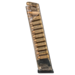 CARREGADOR 24 TIROS, CALIBRE .40 S&W, GLOCK, G22/35, POLIMERO, TRANSPARENTE, ETS, GLK-22-170, USA - Imagem 2