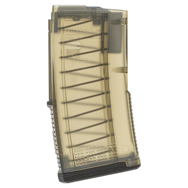 AR-15_5.56_20-RDS_TMAG-GEN-3_POLI_VERDE-OLIVA-TRANSL_MAG1485-ODT_MAGPUL_1 CARREGADOR 20 TIROS, CALIBRE .300BLK / .223 (5.56×45MM), AR-15, POLIMERO, VERDE OLIVA TRANSLÚCIDO, MAGPUL, TMAG GEN 3, MAG1485-ODT, USA - Imagem 1