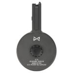 CARREGADOR 50 TIROS, DRUM, CALIBRE .223(5.56×45MM), AR-15, METAL, PRETO, X-PRODUCTS, X15-M-BLK, USA - Imagem 2
