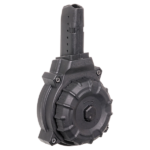 CARREGADOR 50 TIROS, DRUM, CALIBRE 9MM, AR-15, GLOCK PCC, POLIMERO, PRETO, PROMAG, DRM-A12, USA