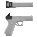 CHARNDING HANDLE PARA PISTOLA GLOCK, G17/G45, POLIMERO, PRETO, OEM, CHP-01 - Imagem 3