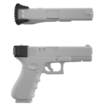 CHARNDING HANDLE PARA PISTOLA GLOCK, G17/G45, POLIMERO, PRETO, OEM, CHP-02 - Imagem 2