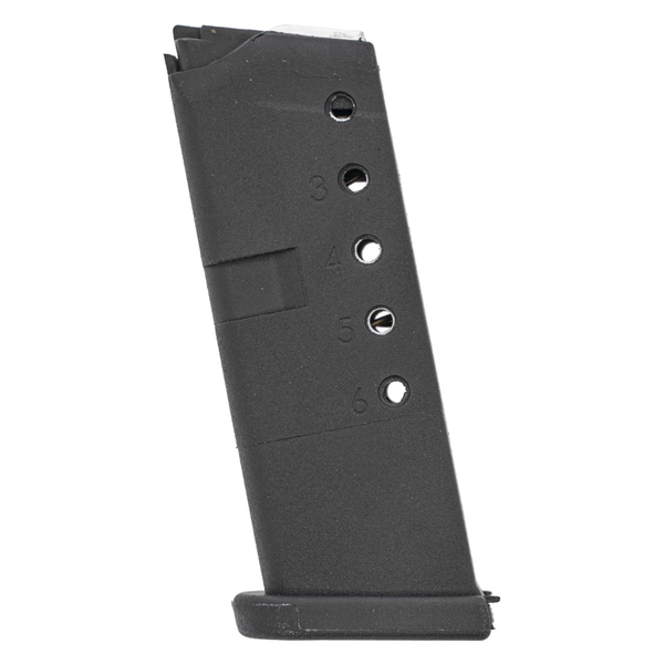 GLOCK_.380_6-RDS_G42_POLI_PRETO_GLK-10_GLOCK_1 CARREGADOR 6 TIROS, CALIBRE .380 ACP, GLOCK, G42, POLIMERO, PRETO, PROMAG, GLK 10, USA - Imagem 1
