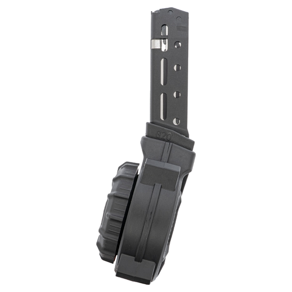GLOCK_10MM_50-RDS_DRUM_G20-29-40_POLI_METAL_PRETO_DRM-A69_PROMAG_1 CARREGADOR 50 TIROS, DRUM, CALIBRE 10 MM, GLOCK, G20/29/40, POLIMERO/METAL, PRETO, PROMAG, DRM-A69, USA - Imagem 1
