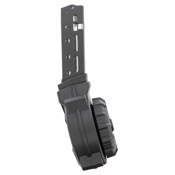 CARREGADOR 50 TIROS, DRUM, CALIBRE 10 MM, GLOCK, G20/29/40, POLIMERO/METAL, PRETO, PROMAG, DRM-A69, USA - Imagem 2