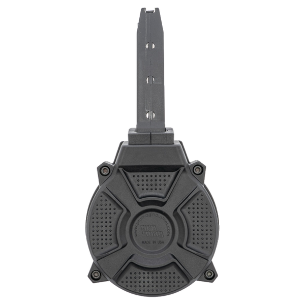 CARREGADOR 50 TIROS, DRUM, CALIBRE 10 MM, GLOCK, G20/29/40, POLIMERO/METAL, PRETO, PROMAG, DRM-A69, USA - Imagem 3