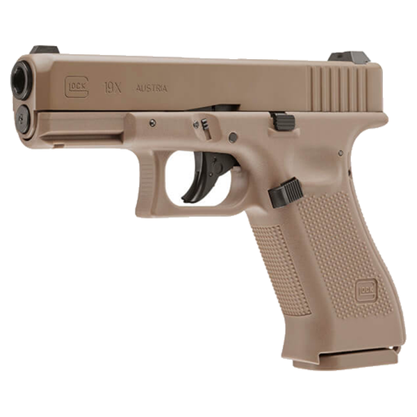 PISTOLA AIRGUN GLOCK G19X CO2 BLOWBACK 4,5MM COYOTE - 2255212 - LICENCIADA UMAREX - Imagem 3