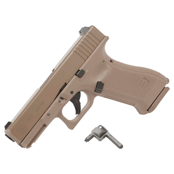 PISTOLA AIRGUN GLOCK G19X CO2 BLOWBACK 4,5MM COYOTE - 2255212 - LICENCIADA UMAREX - Imagem 4
