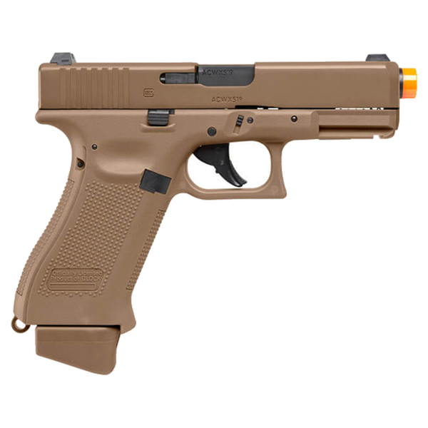 GLOCK_PT_AIRSOFT_G19X_CO2_6MM_HALF-BB_COYOTE_2276338_UMAREX_destaque PISTOLA AIRSOFT GLOCK G19X CO2 HALF BLOWBACK 6MM COYOTE - 2276338 - LICENCIADA UMAREX - Imagem 1
