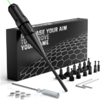 KIT COLIMAÇÃO A LASER VERDE, CALIBRES DE .17 ATÉ 12GA, RIFLES, PISTOLAS E ESPINGARDAS, BUGLEMAN, COL-17-12