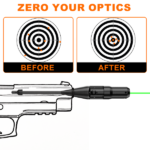 KIT COLIMAÇÃO A LASER VERDE, CALIBRES DE .17 ATÉ 12GA, RIFLES, PISTOLAS E ESPINGARDAS, BUGLEMAN, COL-17-12 - Imagem 5