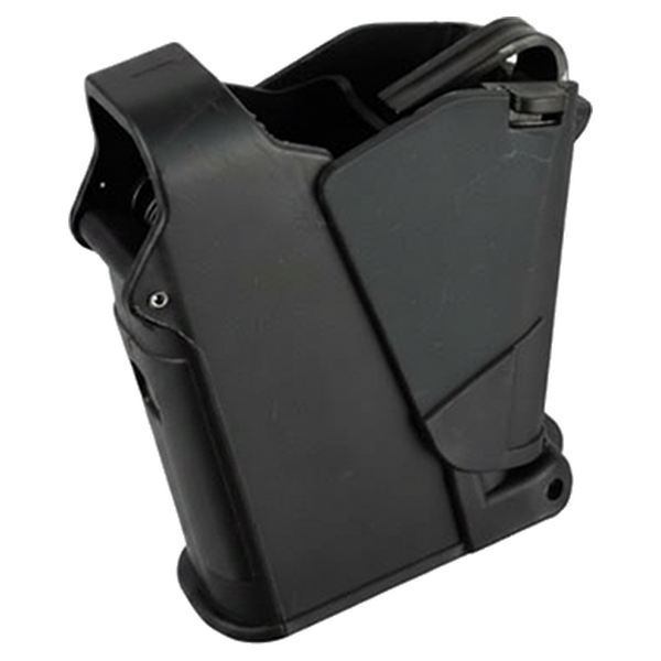 MUNICIADOR-UNIVERSAL_.380-45ACP_OEM_SLU-380-45 MUNICIADOR UNIVERSAL DE CARREGADOR, CALIBRES .380 A .45ACP, POLIMERO, PRETO, OEM, SLU-380-45 - Imagem 1