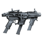 CORONHA ESTABILIZADORA PARA PISTOLA AIRSOFT P-IX RECOVER FOLDING STOCK CK PRETA - Imagem 4