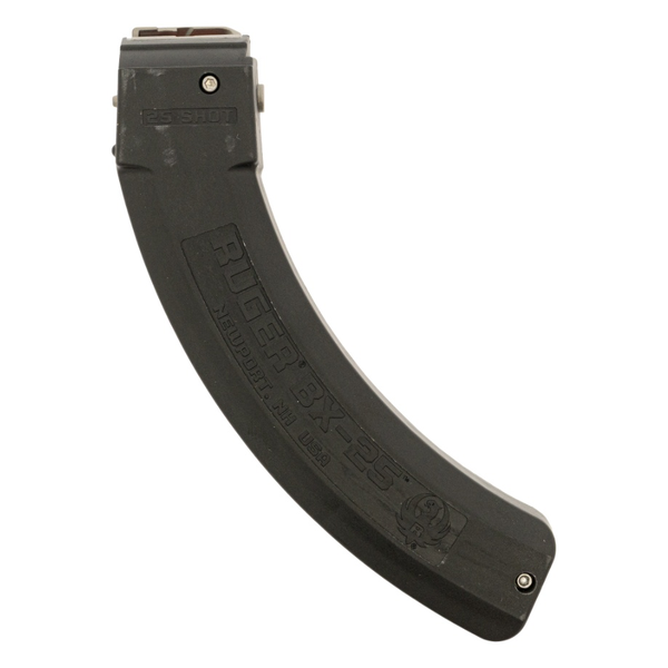 RUGER_.22_25-RDS_BX-25-10-22_POLI_PRETO-CLEAR_90591_RUGER CARREGADOR 25 TIROS, CALIBRE .22LR, RUGER, BX-25 10/22, POLIMERO, PRETO/CLEAR, RUGER, 90591, USA - Imagem 1