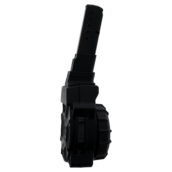 CARREGADOR 32 TIROS DRUM, CALIBRE .380 ACP, RUGER, LCP, METAL/POLIMERO, PRETO, PROMAG, DRM-A39, USA - Imagem 2