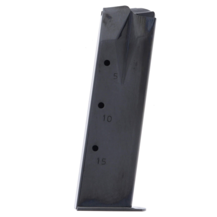 CARREGADOR 15 TIROS, CAL. 9MM, RUGER, P85/89/93/94/95/C9, METAL, OXIDADO, MEC-GAR, MGRP8515B, ITALIA