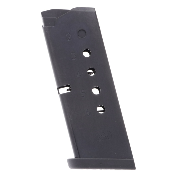 SMITH-WESSON_.380_6-RDS_BORYGUARD_METAL_PRETO_SMI-20_PROMAG_1 CARREGADOR 6 TIROS, CALIBRE .380 ACP, SMITH & WESSON, BORYGUARD, METAL, PRETO, PROMAG, SMI 20, USA - Imagem 1