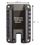 SUPORTE MAGNÉTICO PARA ARMA CURTA, POLIMERO, PRETO, OEM, MHM-01 - Imagem 2