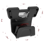 SUPORTE MAGNÉTICO PARA ARMA CURTA C/ PROTEÇÃO DO GATILHO, POLIMERO, PRETO, OEM, MHMS-01 - Imagem 3