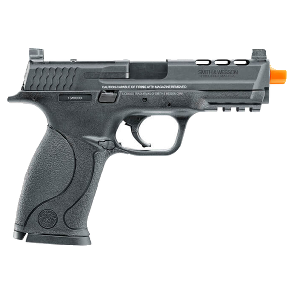 SW_PT_AIRSOFT_MP9_6MM_GBB_BLACK_2275911_UMAREX_destaque PISTOLA AIRSOFT S&W M&P9 PERFORMANCE CENTER GBB 6MM BLACK, 2275911 - LICENCIADA UMAREX - Imagem 1