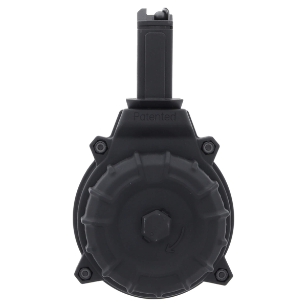 CZ_9MM_50-RDS_DRUM_SCORPION-EVO_POLI_PRETO_DRM-A22_PROMAG_1 CARREGADOR 50 TIROS, DRUM, CALIBRE 9MM, CZ, SCORPION EVO, POLIMERO, PRETO, PROMAG, DRM-A22, USA - Imagem 1