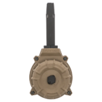 CARREGADOR 50 TIROS, DRUM, CALIBRE 9MM, GLOCK, G17 / G19 / G26, METAL/POLIMERO, FDE, PROMAG, DRM-A11-FDE, USA - Imagem 2