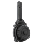 CARREGADOR 50 TIROS, DRUM, CALIBRE 9MM, H&K, VP9 / P30, METAL/POLIMERO, PRETO, PROMAG, DRM-A61, USA